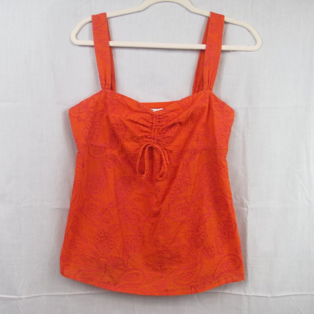 Lilly Pulitzer orange & pink embroidered tank